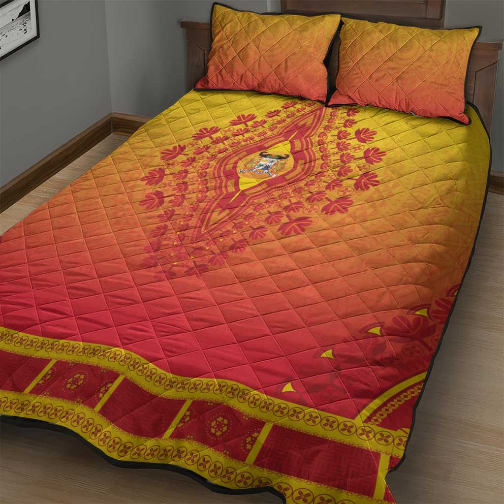 Benin African Dashiki Quilt Bed Set - Wonder Print Shop