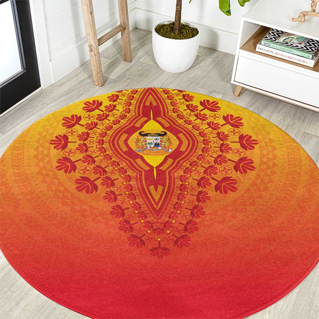 Benin African Dashiki Round Carpet - Wonder Print Shop