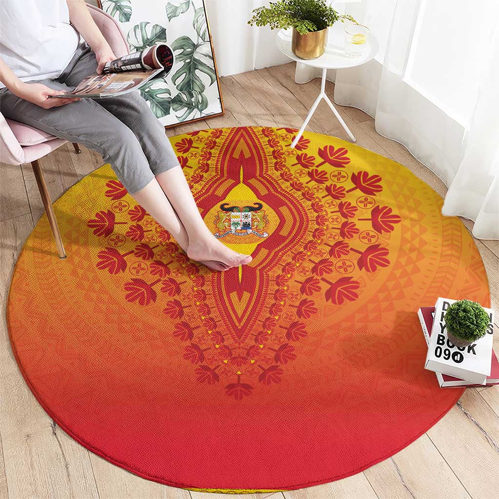 Benin African Dashiki Round Carpet - Wonder Print Shop