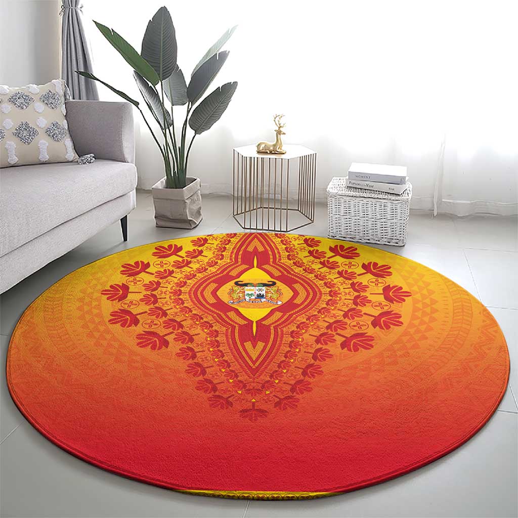 Benin African Dashiki Round Carpet - Wonder Print Shop