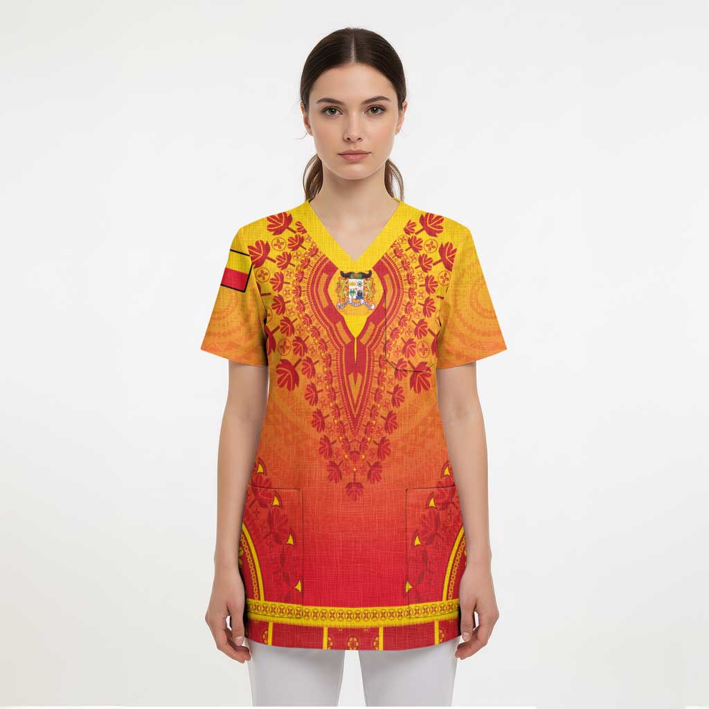 Personalized Benin African Dashiki Scrub Top - Wonder Print Shop