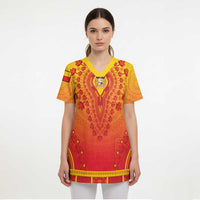 Personalized Benin African Dashiki Scrub Top - Wonder Print Shop