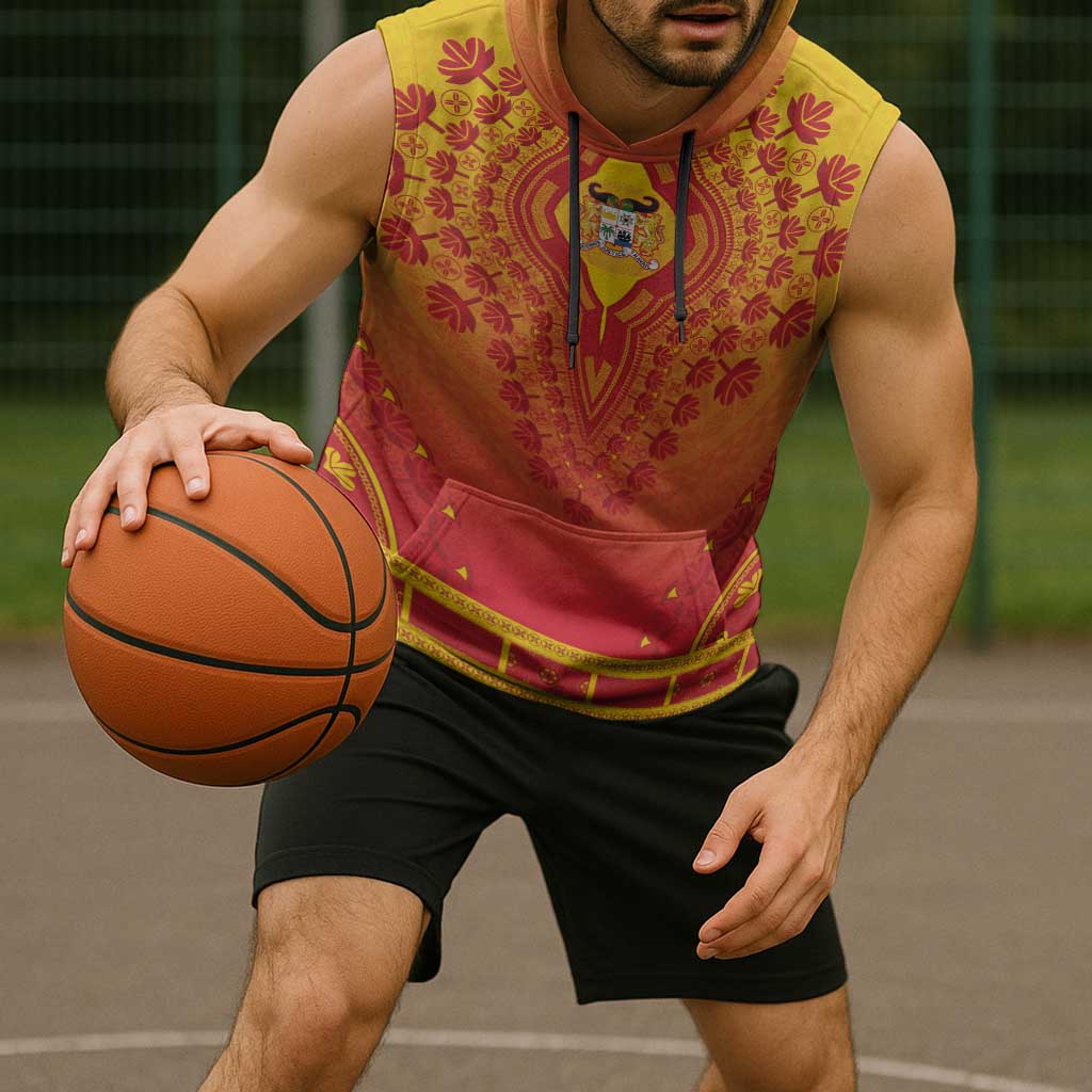 Personalized Benin African Dashiki Sleeveless Hoodie - Wonder Print Shop