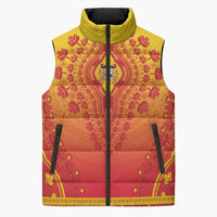 Personalized Benin African Dashiki Sleeveless Puffer Jacket - Wonder Print Shop