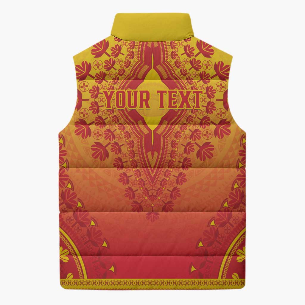 Personalized Benin African Dashiki Sleeveless Puffer Jacket - Wonder Print Shop