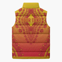 Personalized Benin African Dashiki Sleeveless Puffer Jacket - Wonder Print Shop