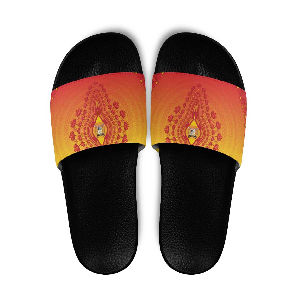 Benin African Dashiki Slide Sandals - Wonder Print Shop
