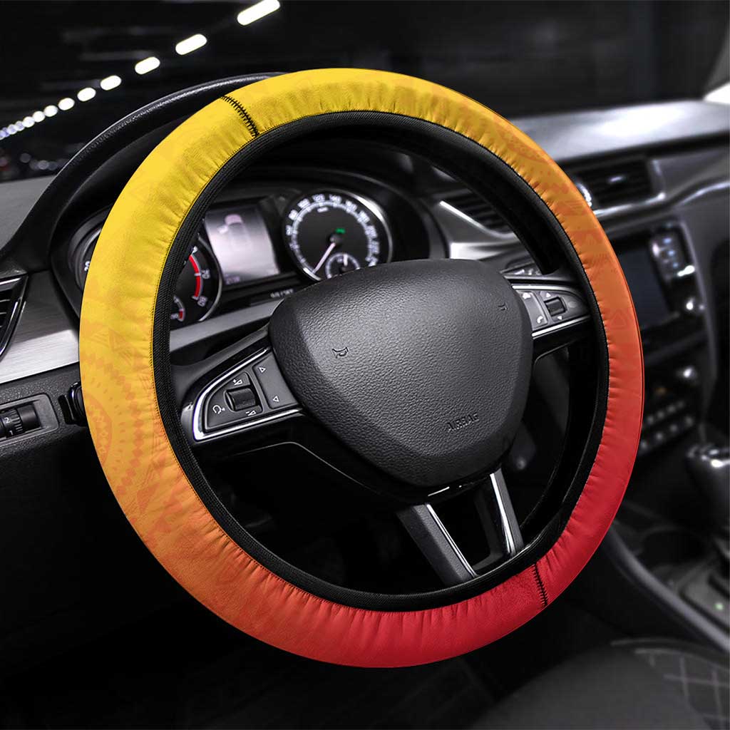 Benin African Dashiki Steering Wheel Cover - Wonder Print Shop