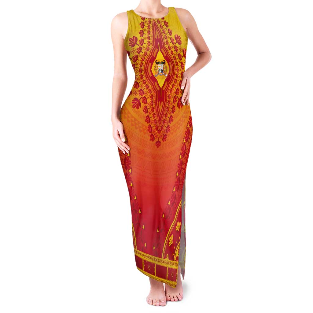 Personalized Benin African Dashiki Tank Maxi Dress - Wonder Print Shop