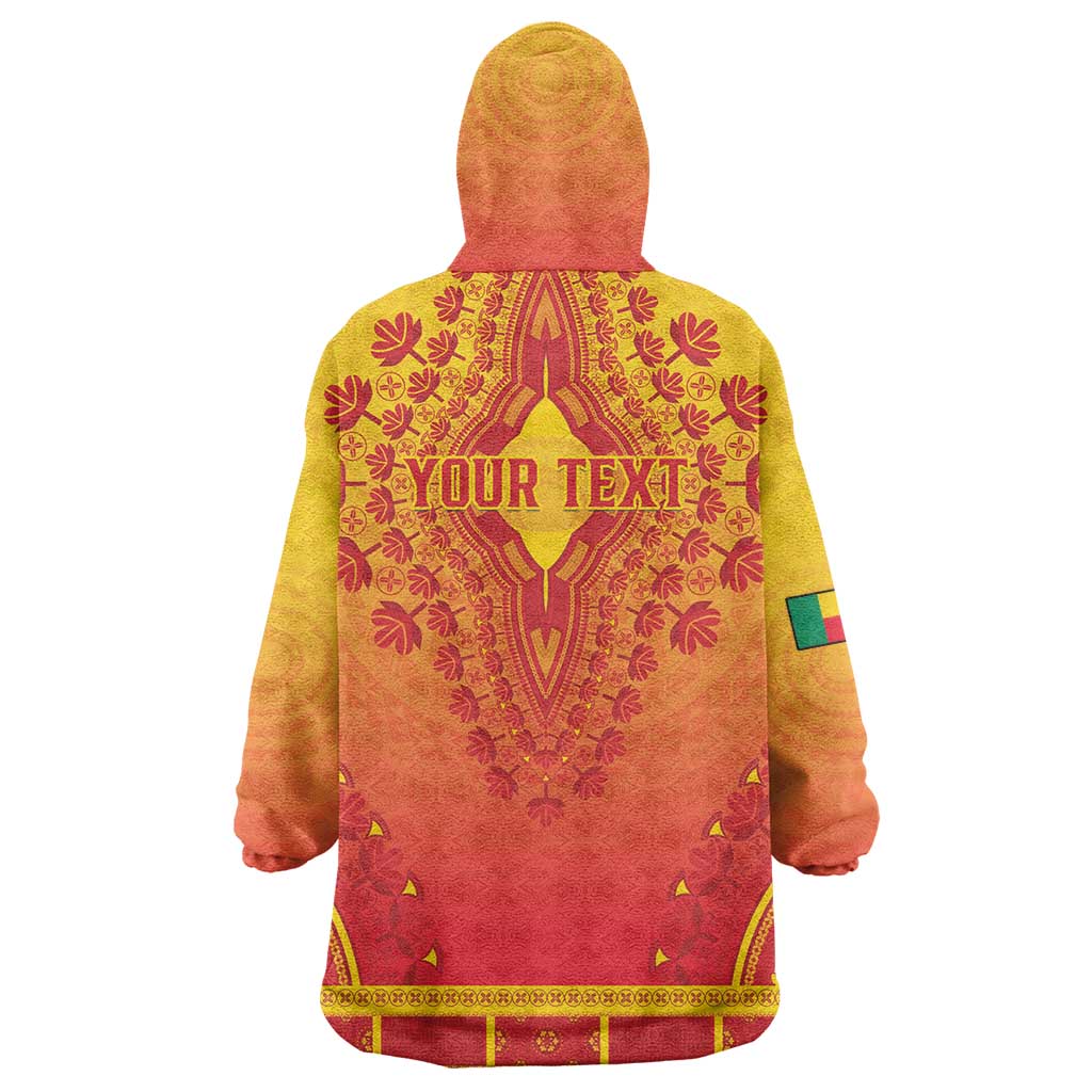 Personalized Benin African Dashiki Wearable Blanket Hoodie - Wonder Print Shop
