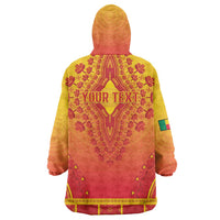 Personalized Benin African Dashiki Wearable Blanket Hoodie - Wonder Print Shop