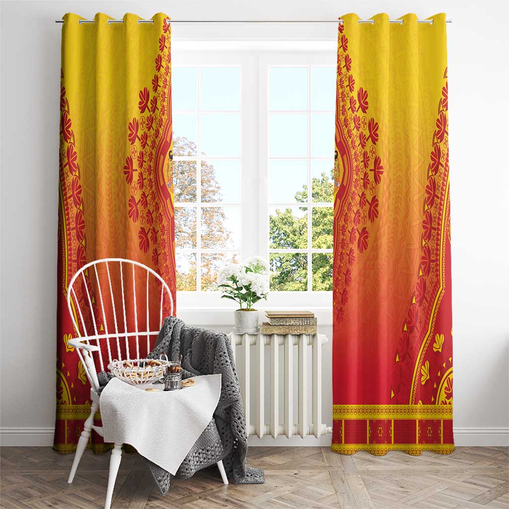 Benin African Dashiki Window Curtain - Wonder Print Shop