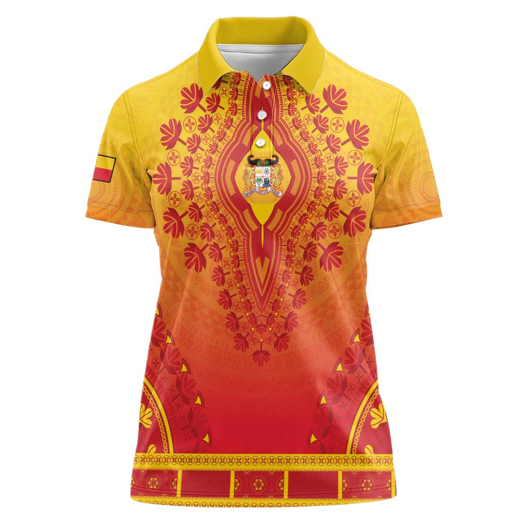 Personalized Benin African Dashiki Women Polo Shirt - Wonder Print Shop