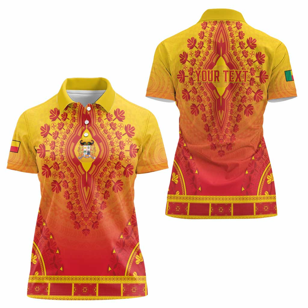 Personalized Benin African Dashiki Women Polo Shirt - Wonder Print Shop