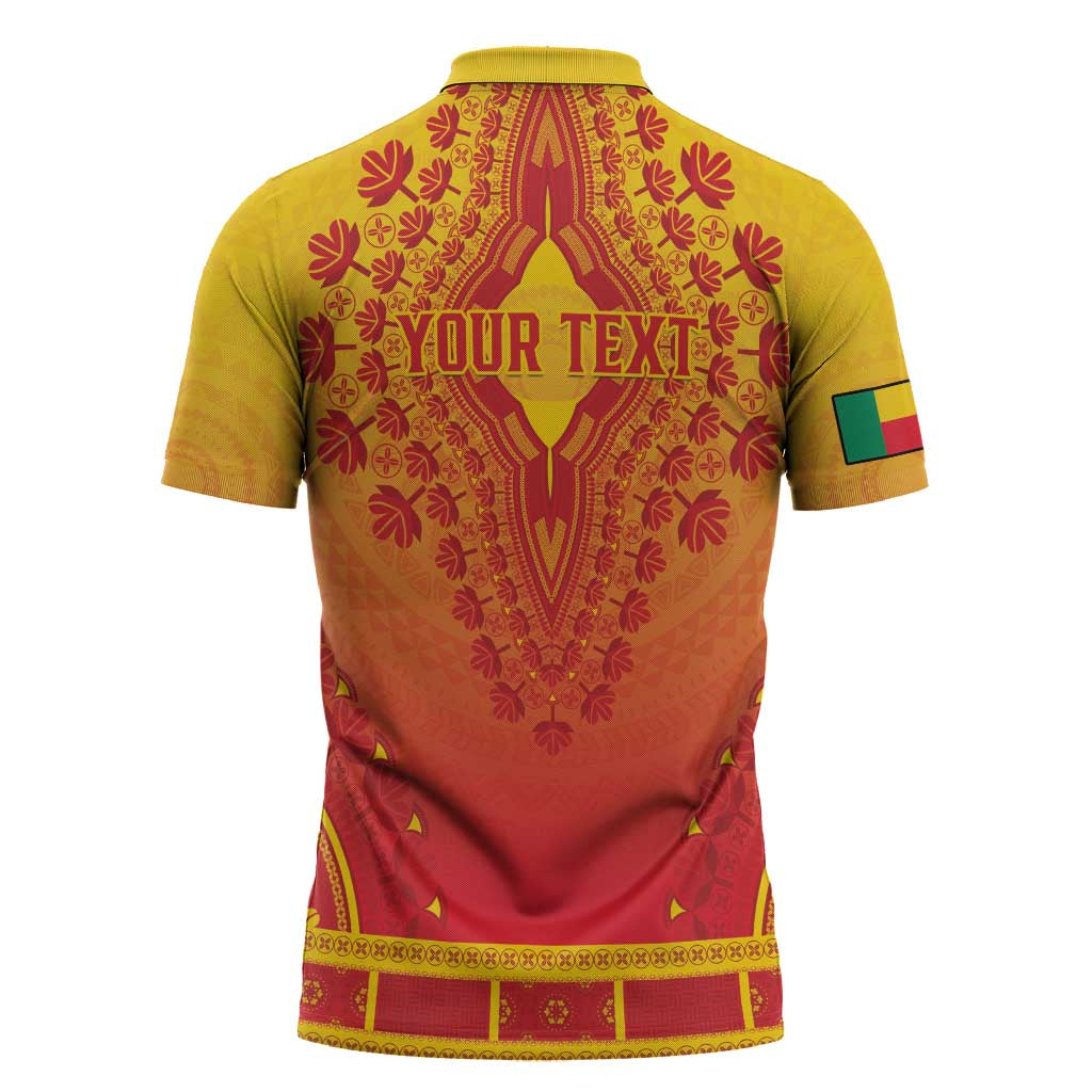 Personalized Benin African Dashiki Zipper Polo Shirt - Wonder Print Shop