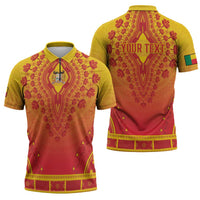 Personalized Benin African Dashiki Zipper Polo Shirt - Wonder Print Shop