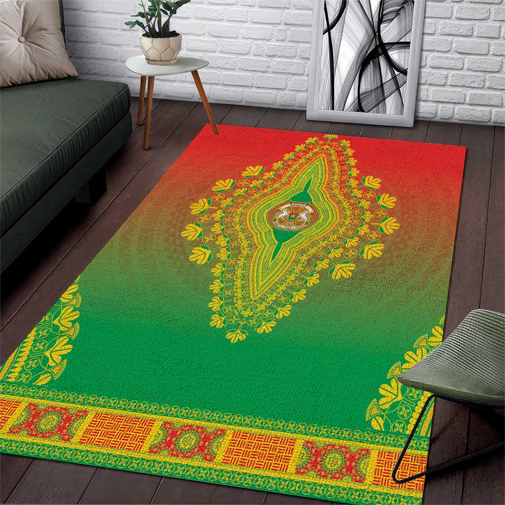 Burkina Faso African Dashiki Area Rug - Wonder Print Shop