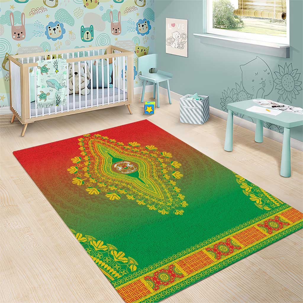 Burkina Faso African Dashiki Area Rug - Wonder Print Shop