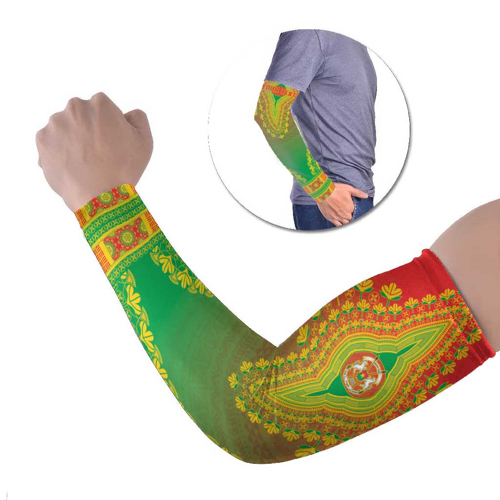 Personalized Burkina Faso African Dashiki Arm Sleeves - Wonder Print Shop