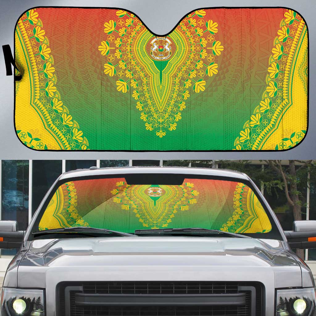 Burkina Faso African Dashiki Auto Sun Shade - Wonder Print Shop