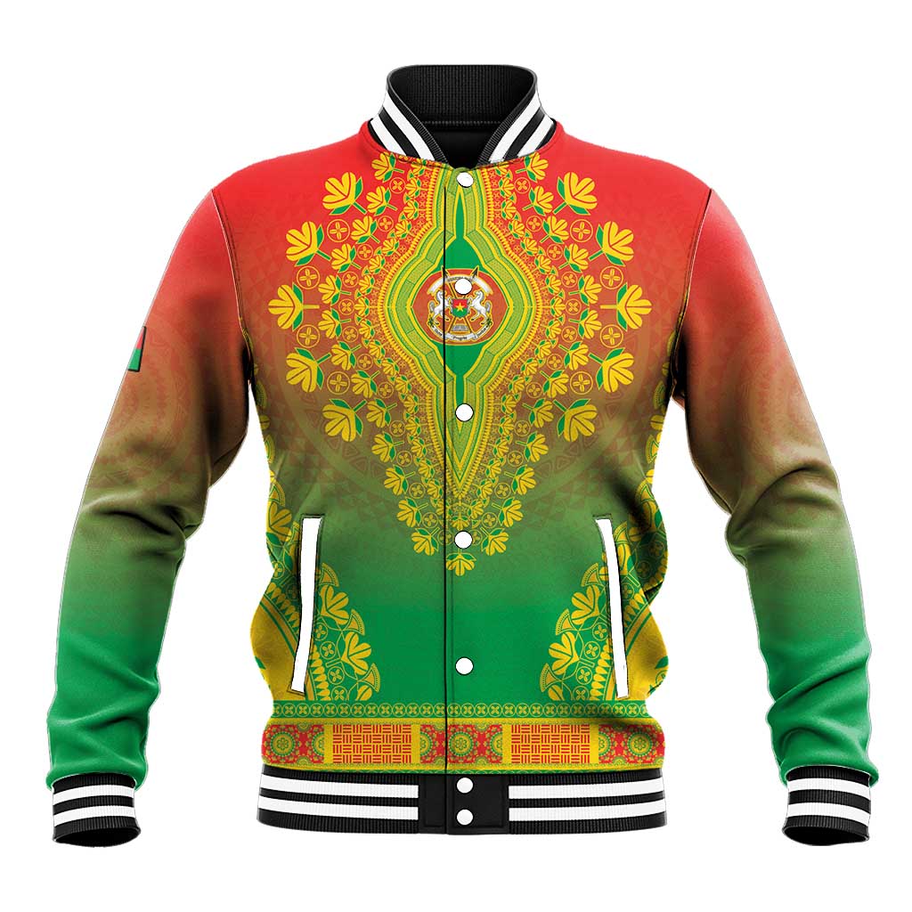 Personalized Burkina Faso African Dashiki Baseball Jacket - Wonder Print Shop