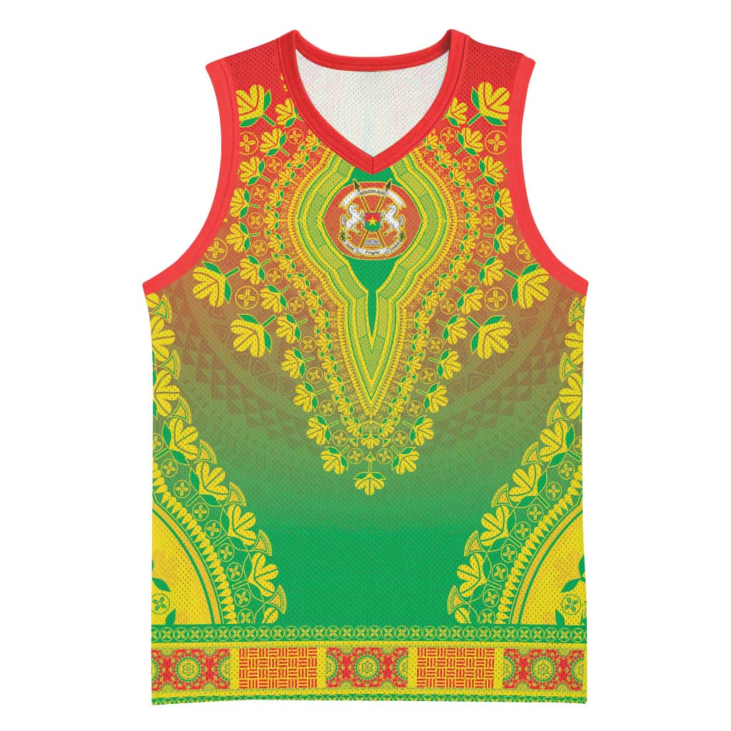 Personalized Burkina Faso African Dashiki Basketball Jersey - Wonder Print Shop