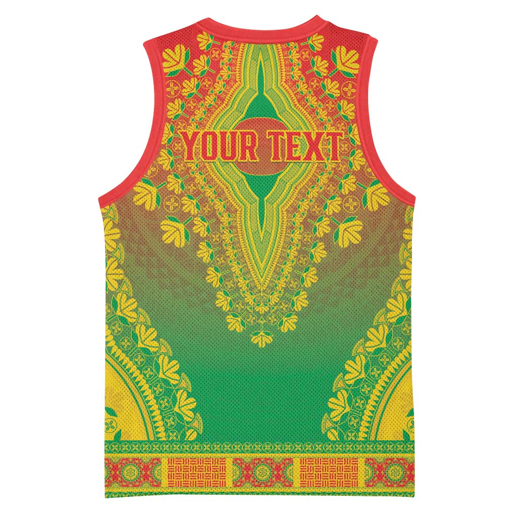 Personalized Burkina Faso African Dashiki Basketball Jersey - Wonder Print Shop