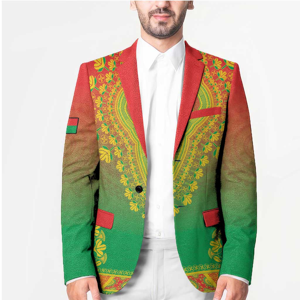 Personalized Burkina Faso African Dashiki Blazer - Wonder Print Shop