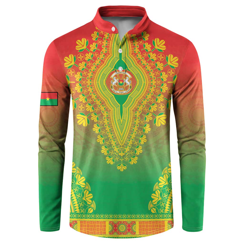 Personalized Burkina Faso African Dashiki Button Sweatshirt - Wonder Print Shop