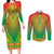 Personalized Burkina Faso African Dashiki Couples Matching Long Sleeve Bodycon Dress and Long Sleeve Button Shirt - Wonder Print Shop