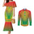 Personalized Burkina Faso African Dashiki Couples Matching Mermaid Dress and Long Sleeve Button Shirt - Wonder Print Shop