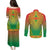 Personalized Burkina Faso African Dashiki Couples Matching Puletasi and Long Sleeve Button Shirt - Wonder Print Shop