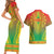 Personalized Burkina Faso African Dashiki Couples Matching Short Sleeve Bodycon Dress and Hawaiian Shirt - Wonder Print Shop