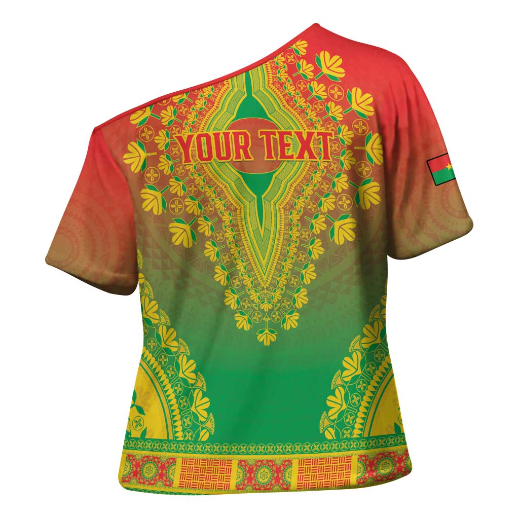 Personalized Burkina Faso African Dashiki Cross Shoulder Shirt - Wonder Print Shop