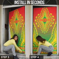 Personalized Burkina Faso African Dashiki Door Cover - Wonder Print Shop