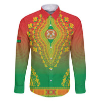 Personalized Burkina Faso African Dashiki Family Matching Long Sleeve Bodycon Dress and Hawaiian Shirt - Wonder Print Shop