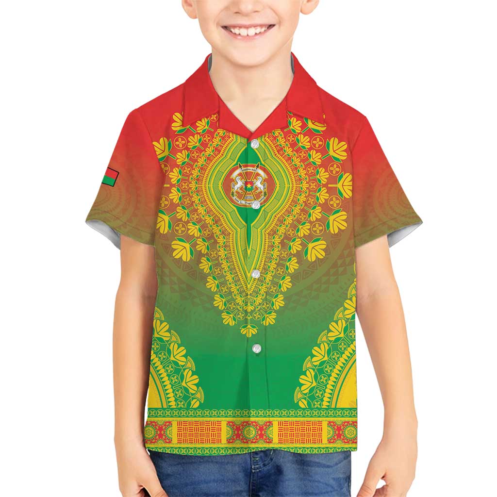 Personalized Burkina Faso African Dashiki Family Matching Summer Maxi Dress and Hawaiian Shirt - Wonder Print Shop