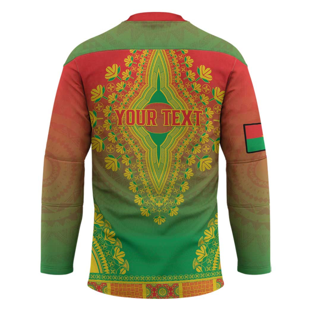 Personalized Burkina Faso African Dashiki Hockey Jersey - Wonder Print Shop