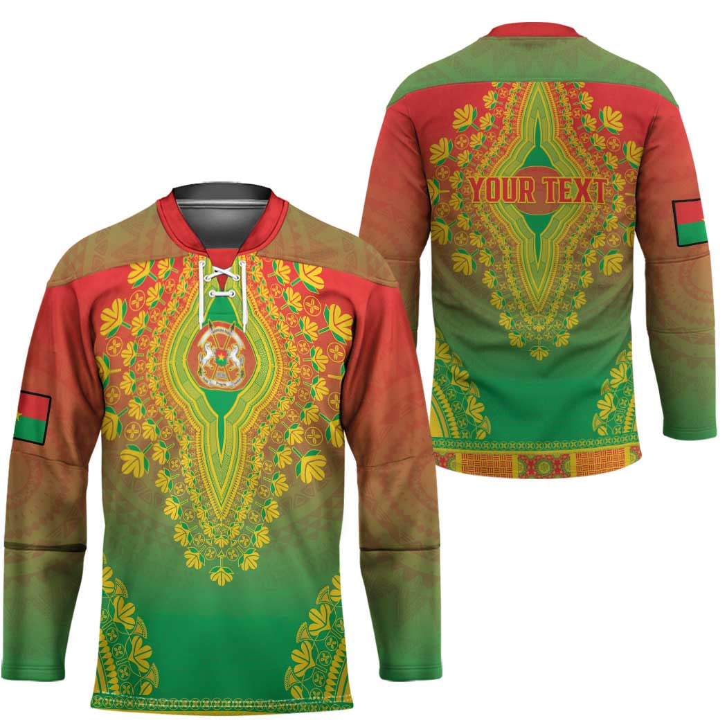 Personalized Burkina Faso African Dashiki Hockey Jersey - Wonder Print Shop