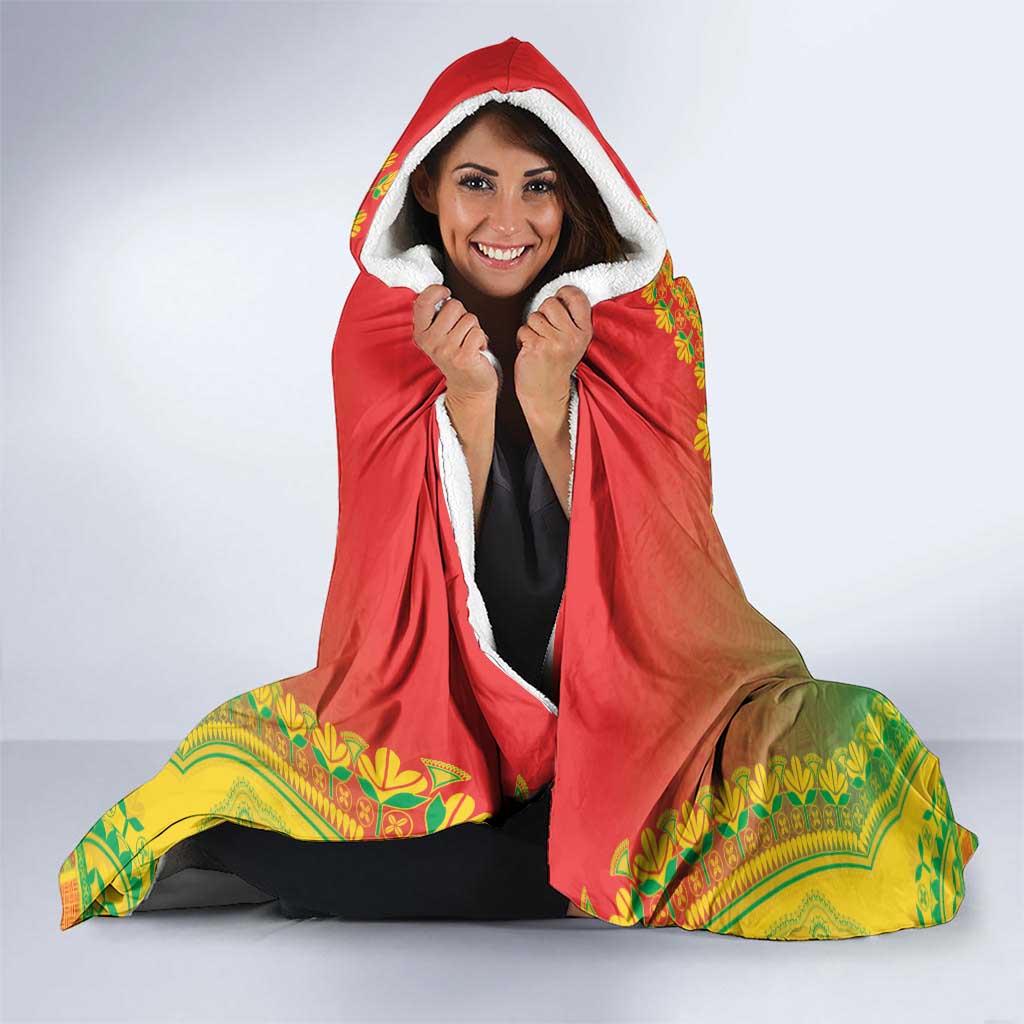 Burkina Faso African Dashiki Hooded Blanket - Wonder Print Shop