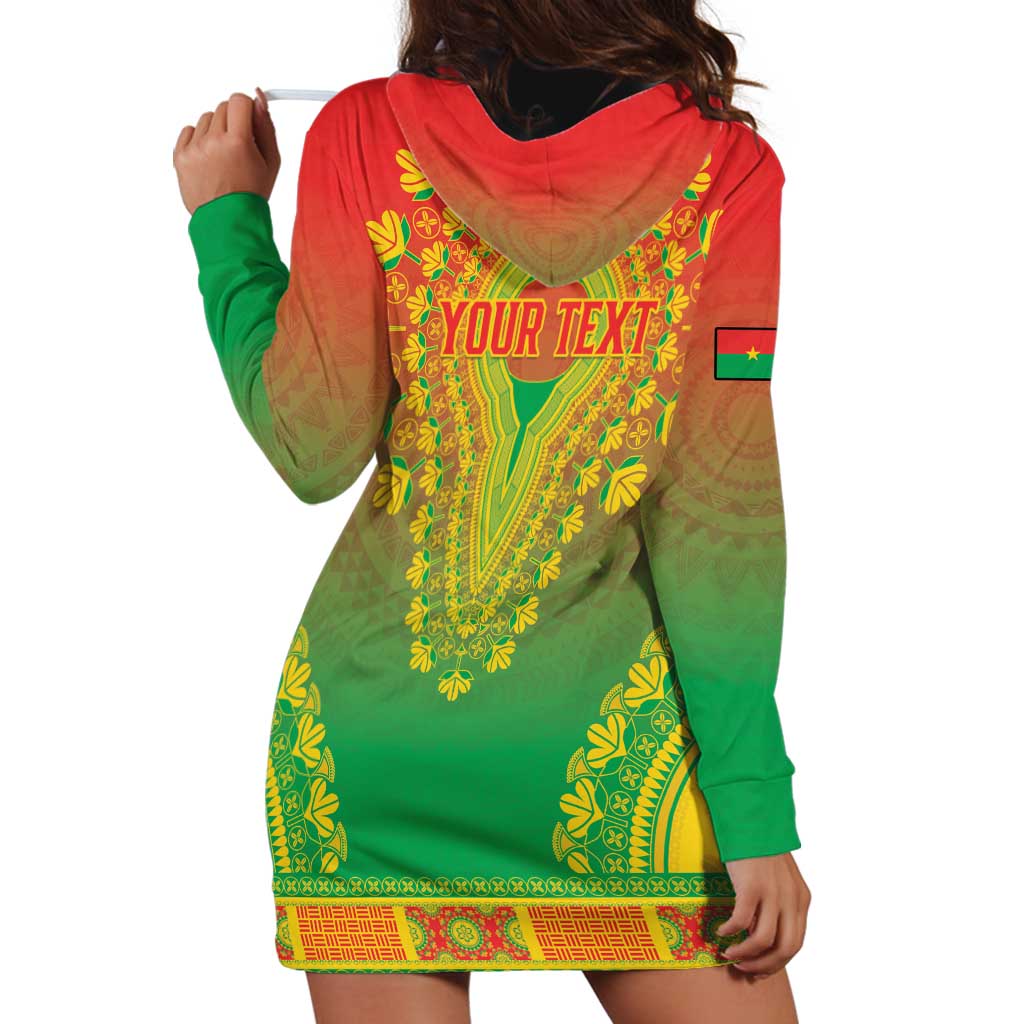 Personalized Burkina Faso African Dashiki Hoodie Dress - Wonder Print Shop