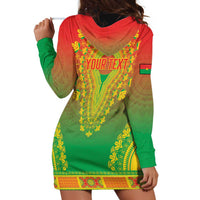 Personalized Burkina Faso African Dashiki Hoodie Dress - Wonder Print Shop