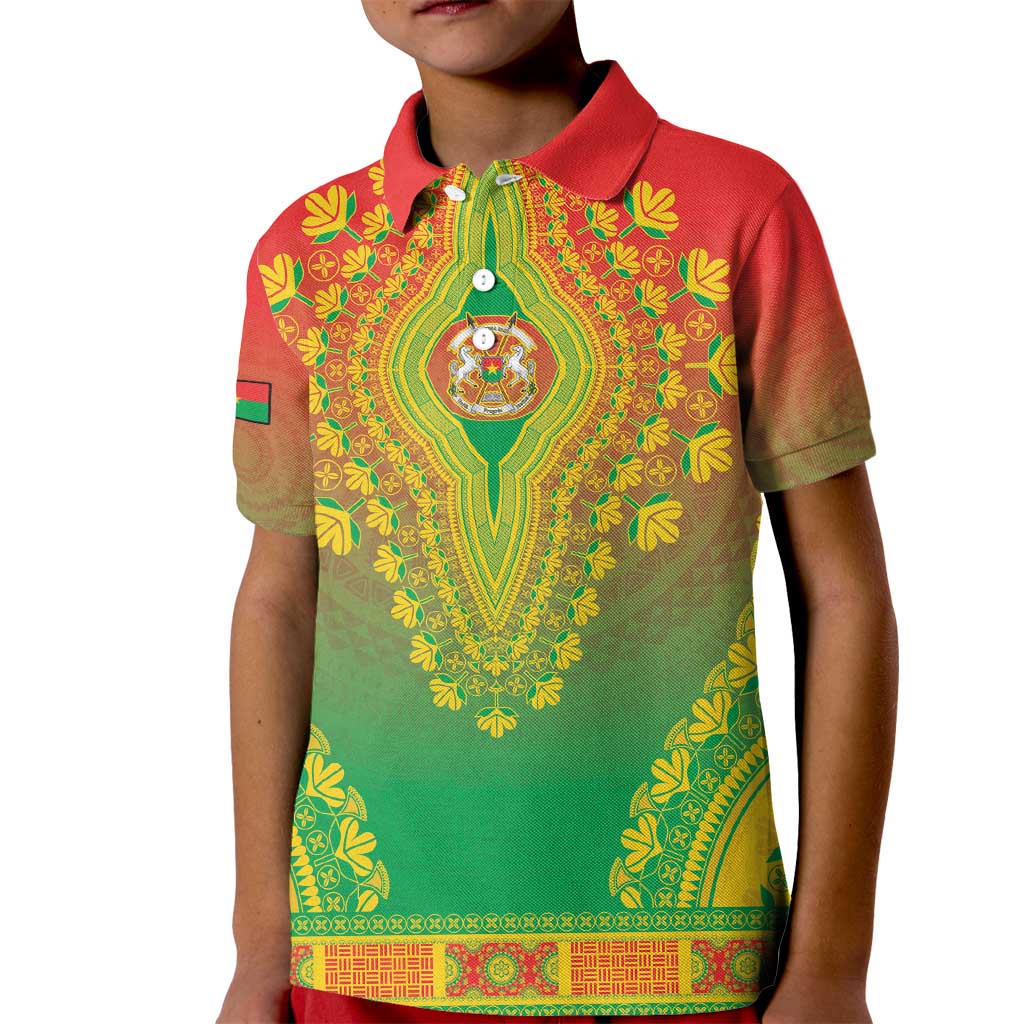 Personalized Burkina Faso African Dashiki Kid Polo Shirt - Wonder Print Shop