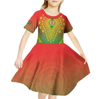 Personalized Burkina Faso African Dashiki Kid Short Sleeve Dress - Wonder Print Shop