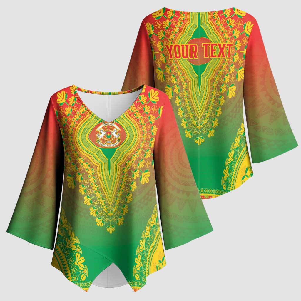 Personalized Burkina Faso African Dashiki Kimono Sleeve Blouse - Wonder Print Shop