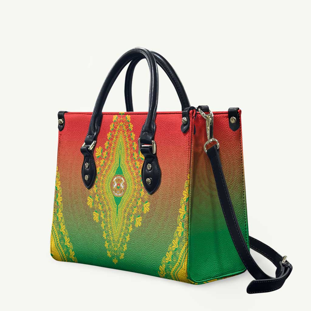 Burkina Faso African Dashiki Leather Bag - Wonder Print Shop