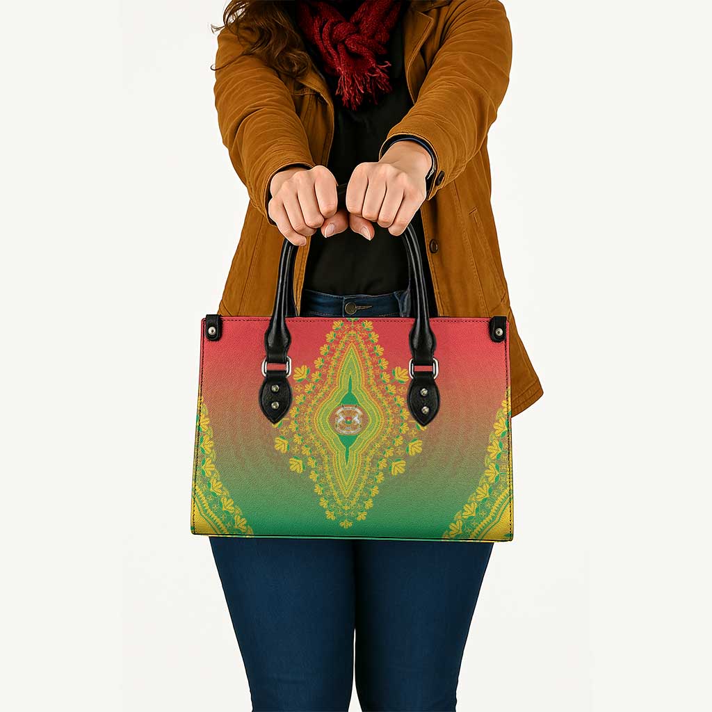 Burkina Faso African Dashiki Leather Bag - Wonder Print Shop