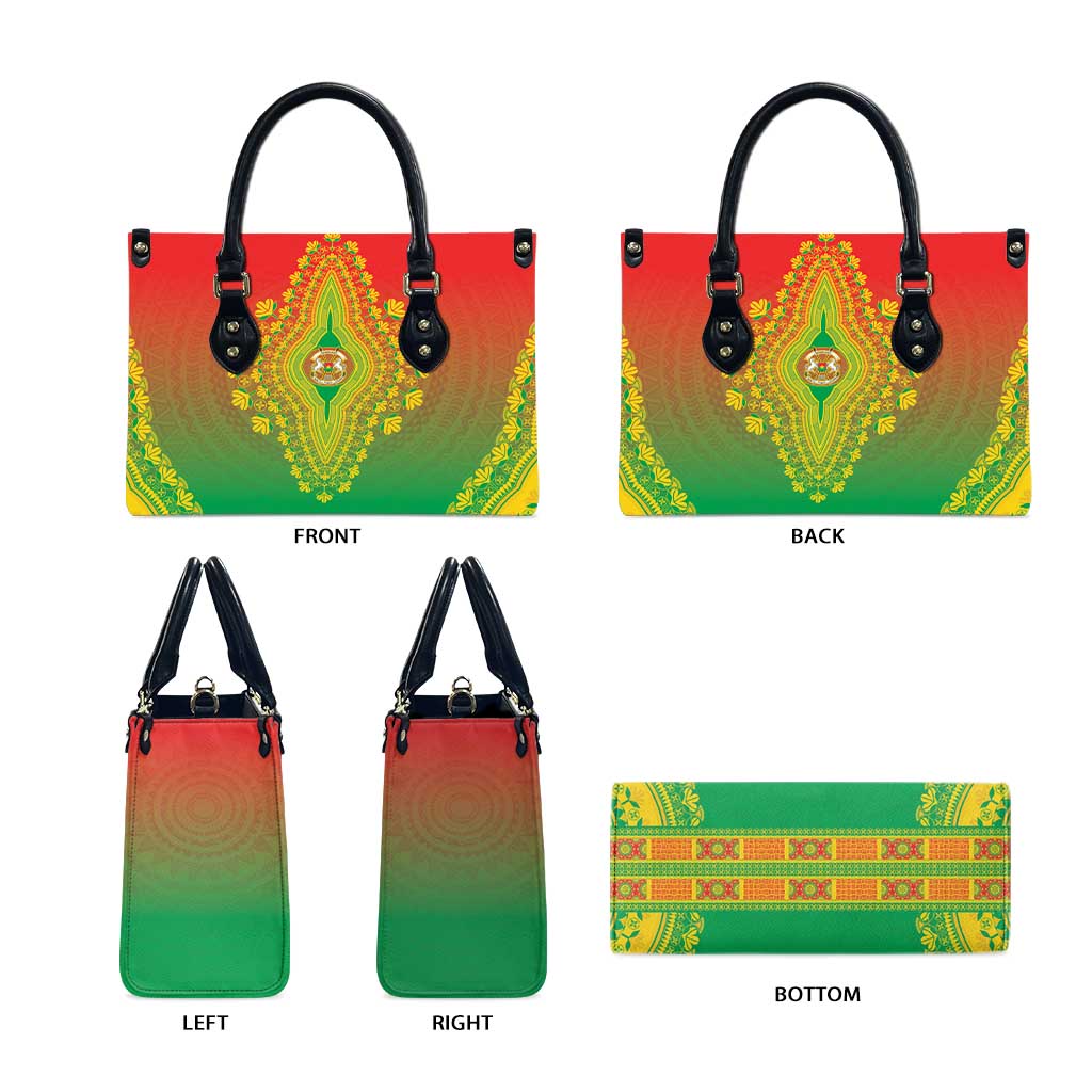 Burkina Faso African Dashiki Leather Bag - Wonder Print Shop