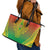 Burkina Faso African Dashiki Leather Tote Bag - Wonder Print Shop
