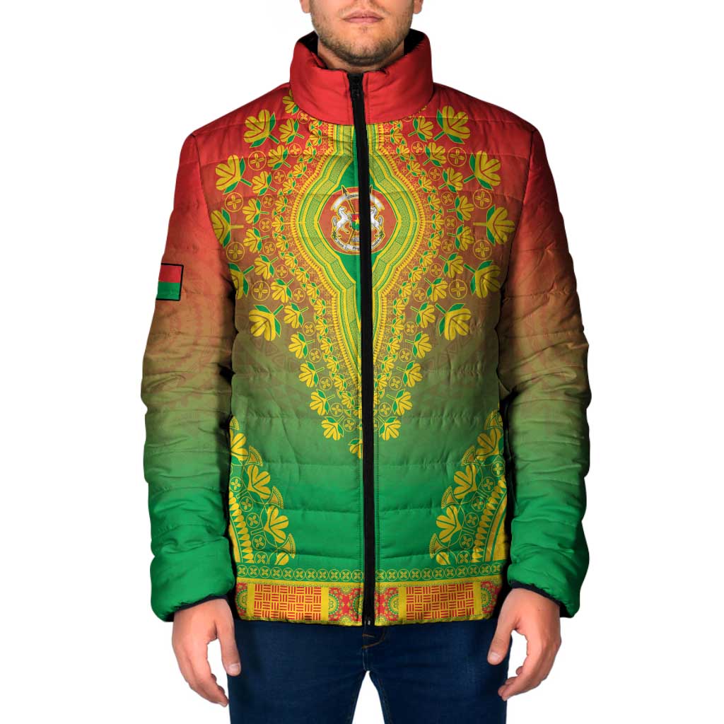 Personalized Burkina Faso African Dashiki Padded Jacket - Wonder Print Shop